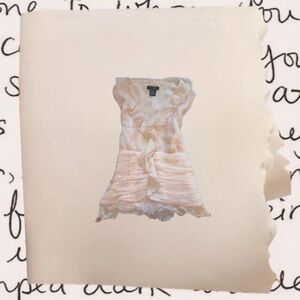 vintage silk ruffle sleeveless blouse